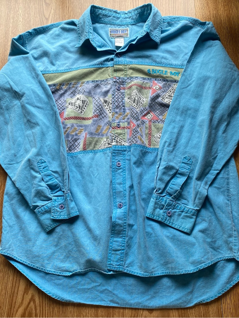 Men’s Vintage 90s Bugle Boy Cotton Button Down Shirt Large